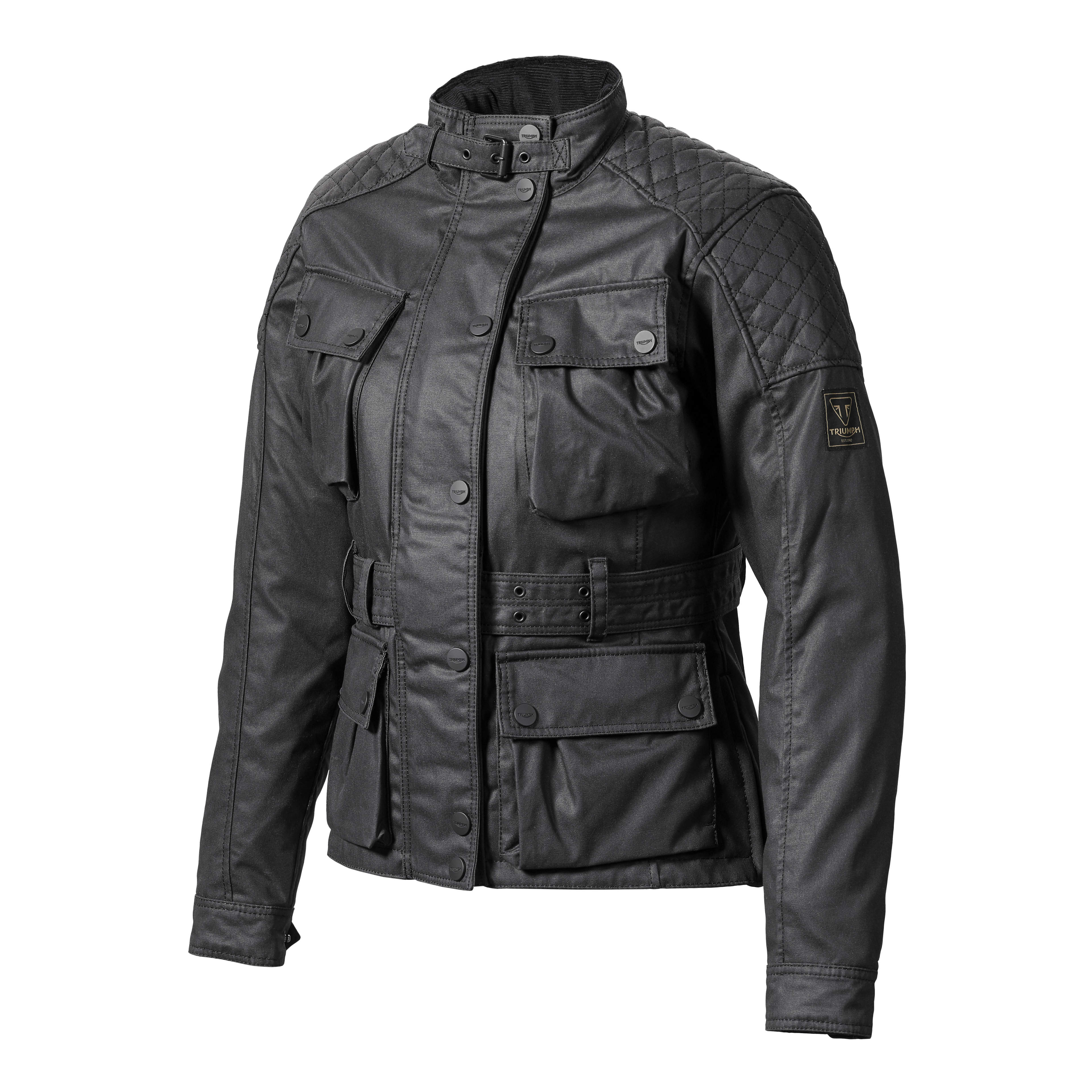 Beck Womens Wax Cotton Black Jacket | Motorcycle Clothing